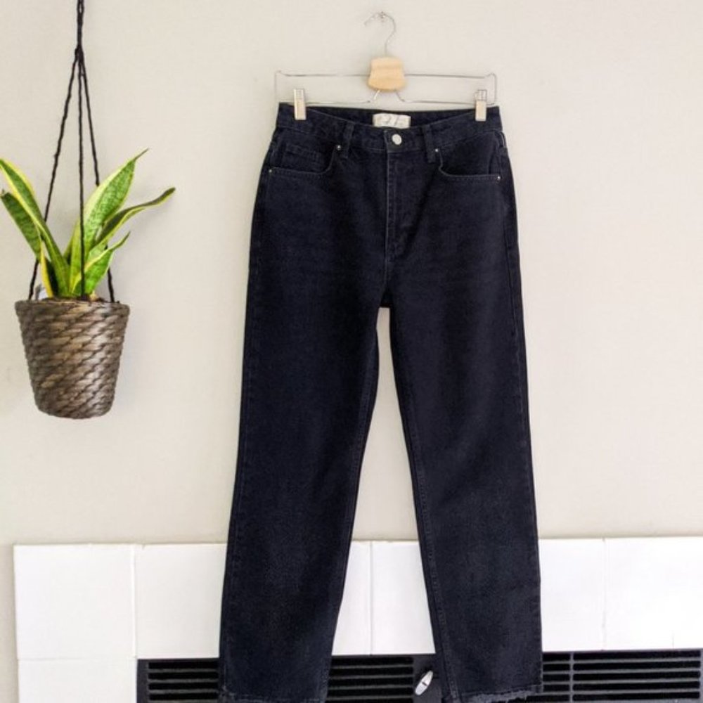 NEW Free People Dakota Black Straight Leg Jean - Picture 7 of 8